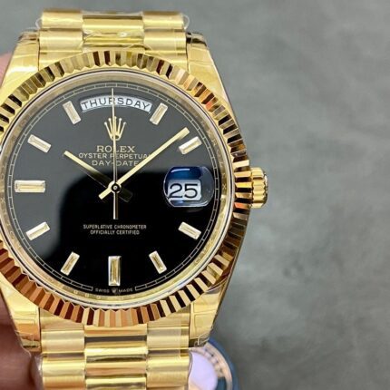 Day Date Rolex Weekly Journal 18K Yellow Gold Plated counter weight
