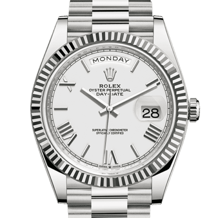 replica rolex Day-Date Oyster 40 mm white gold