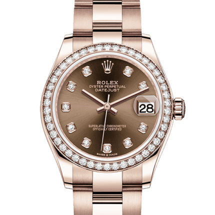 buy cheap rolex Datejust Oyster 31 mm Everose gold and diamonds