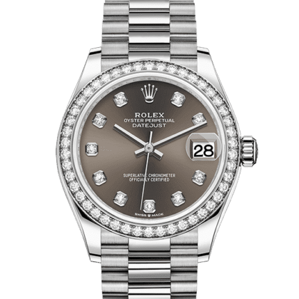 buy copy rolex Datejust Oyster 31 mm white gold and diamonds