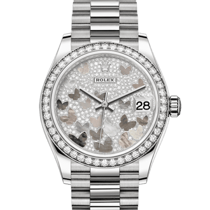 best rolex Datejust Oyster 31 mm white gold and diamonds