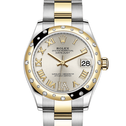 luxury fake rolex Datejust Oyster 31 mm Oystersteel yellow gold and diamonds