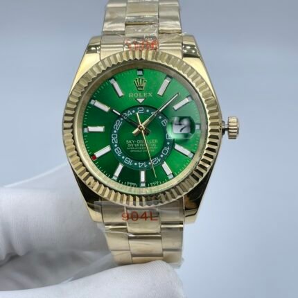 ROLEX SKYDEWELLER WATCH Gold AUTOMATIC MOVEMENT/ MEN'S ROLEX WATCH ??42MM