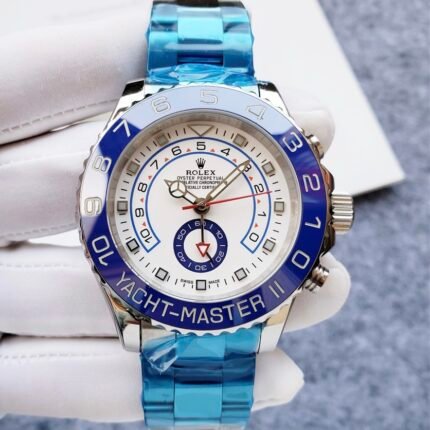 ROLEX YachtMaster 2 Silver Strap / AUTOMATIC MOVEMENT/ MEN'S ROLEX WATCH ??44mm -Replica Watches