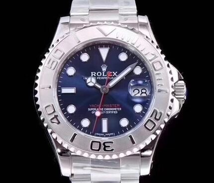 Rolex YachtMaster Blue dial / Automatic Movement/ Oyster Strap / Luxury Rolex watch- 40mm -Replica Watches