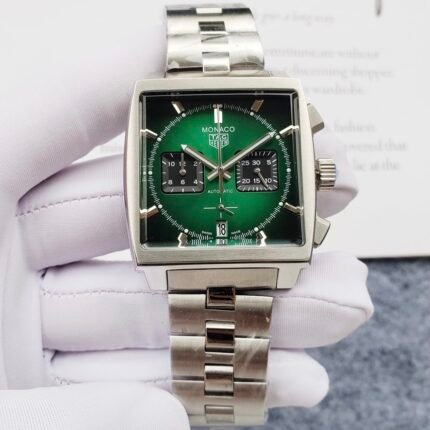 Tag Heuer Monaco green Dial / Chronograph/ Luxury Tag Watch For Men-s- 39mm -Replica watches