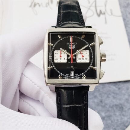 Tag Heuer Monaco Black Dial/ Chronograph/ Luxury Tag Watch For Men-s- 39mm -Replica watches