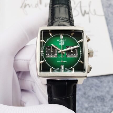 Tag Heuer Monaco Green Dial/ Chronograph/ Luxury Tag Watch For Men-s- 39mm -Replica watches
