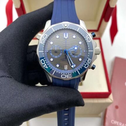 Omega Seamaster Rubber Strap/ Chronograph / luxury Omega watches for Men's- 42mm -Replica watches