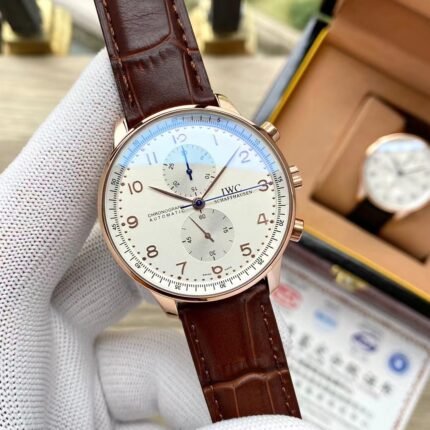 IWC Schaffhausen Chronograph Leather strap -Replica watches